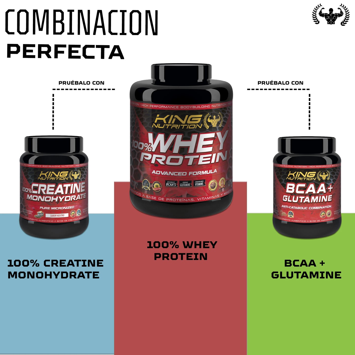 ¡Transforma tu rendimiento con King Nutrition Whey Protein 100% Concentrado!