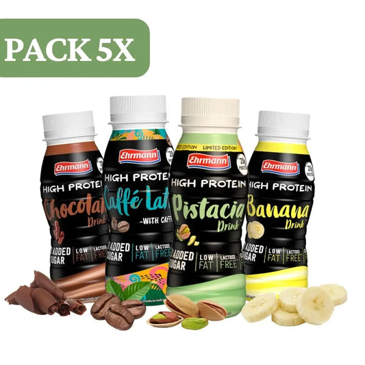 Pack de 5, Bebida ALTA EN PROTEÍNAS - ALTA EN PROTEÍNAS 250ml, Diversos Sabores