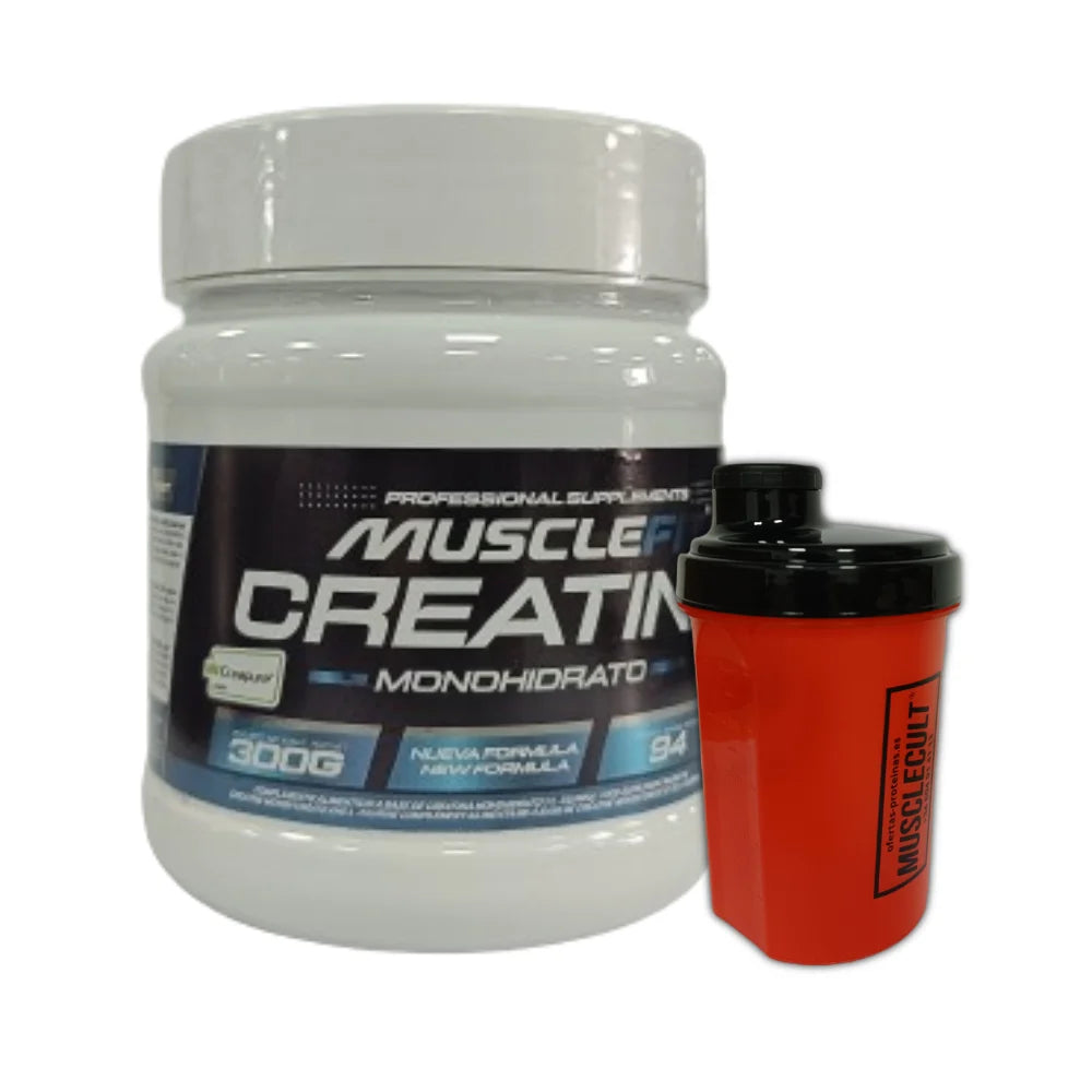 Creatina Monohidratada + Shaker (Oferta Especial) - MuscleFit │ 300g │