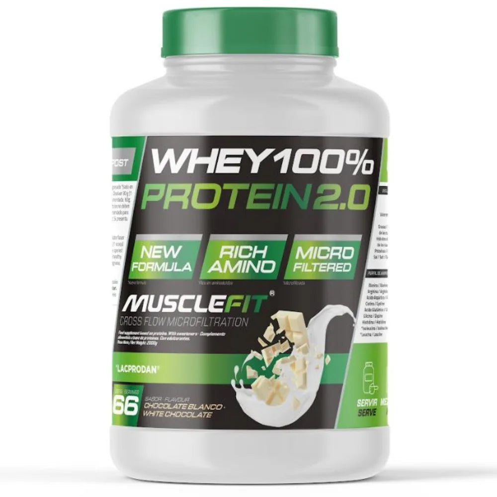 Whey 100% Protein 2000g - MuscleFit │ MUSCLECULT
La proteína concentrada definitiva para construir músculos y alcanzar tus metas. ¡Potencia tu fuerza con cada dosis!